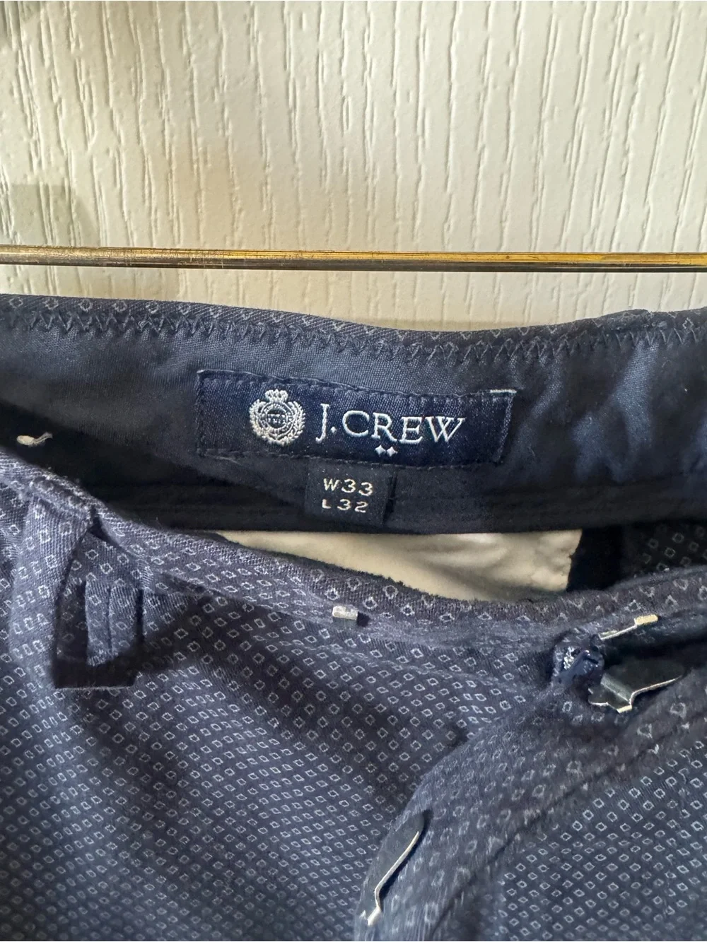 J. Crew Blue/Navy Microdot Slim Dress Pants